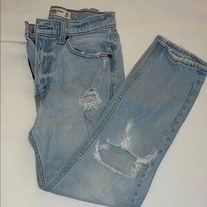 Men's Light Blue Distressed Jeans